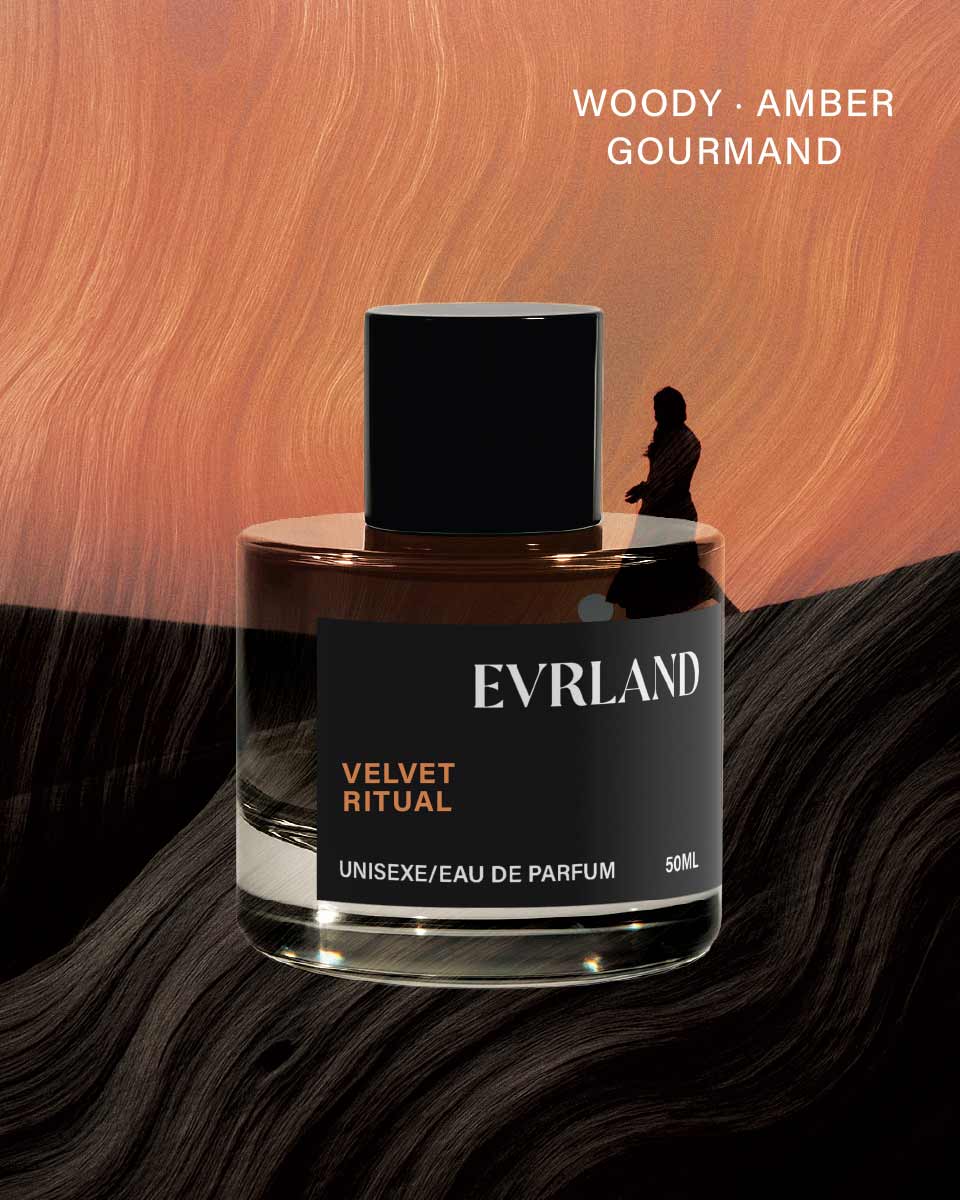 Evrland Velvet Ritual perfume bottle on a white background