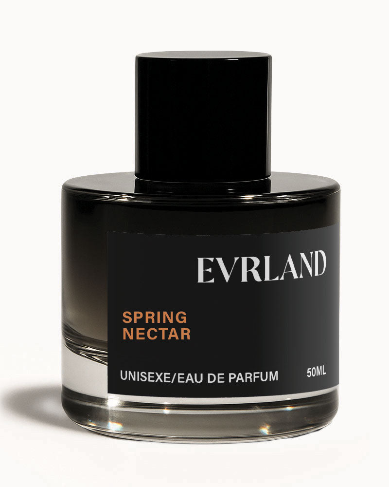 Evrland Spring Nectar perfume bottle on a white background
